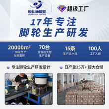 万向轮子1/2/3/4/5寸静音带刹车tpr软橡胶家具滑轮平板工业脚E18