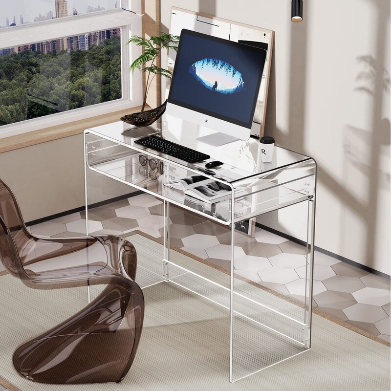 Acrylic desk laptop workstation study table Home Office console table decoration