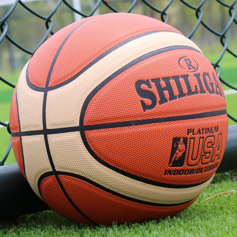 T5J Genuine Basketball Real Cowhide Feel Indoor and Outdoor Wear-Resistant No. 7 Adult Game Ball No. 6 Female Student No. 5