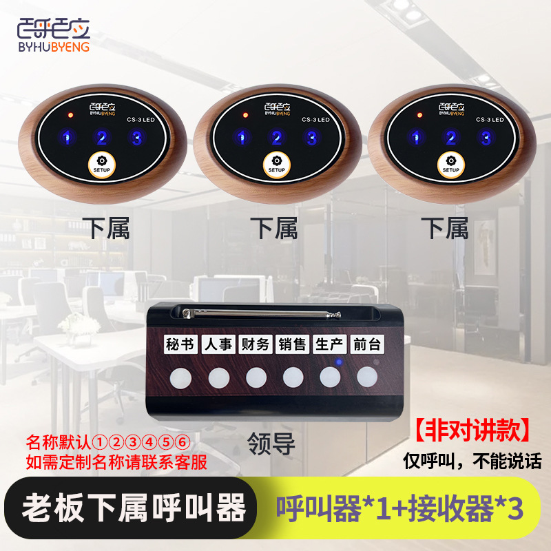 1 호출 및 3 업그레이드 모델(1명의 리더가 3명의 하위 속을 호출함) 비인터콤 모델