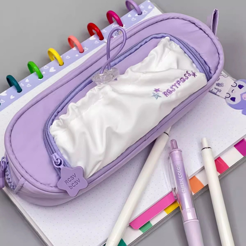 Bolsa de bolígrafo de temporada escolar, bolsa de almacenamiento de papelería multifuncional de gran capacidad, bolsa de dolor de alto valor facial