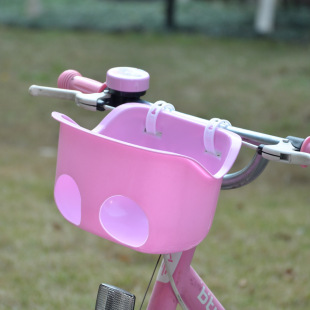 Cross-Border Hot Selling 12inch 16inch Kidsren's Bicycle Strap Basket Doll Special Basket Pink Purple