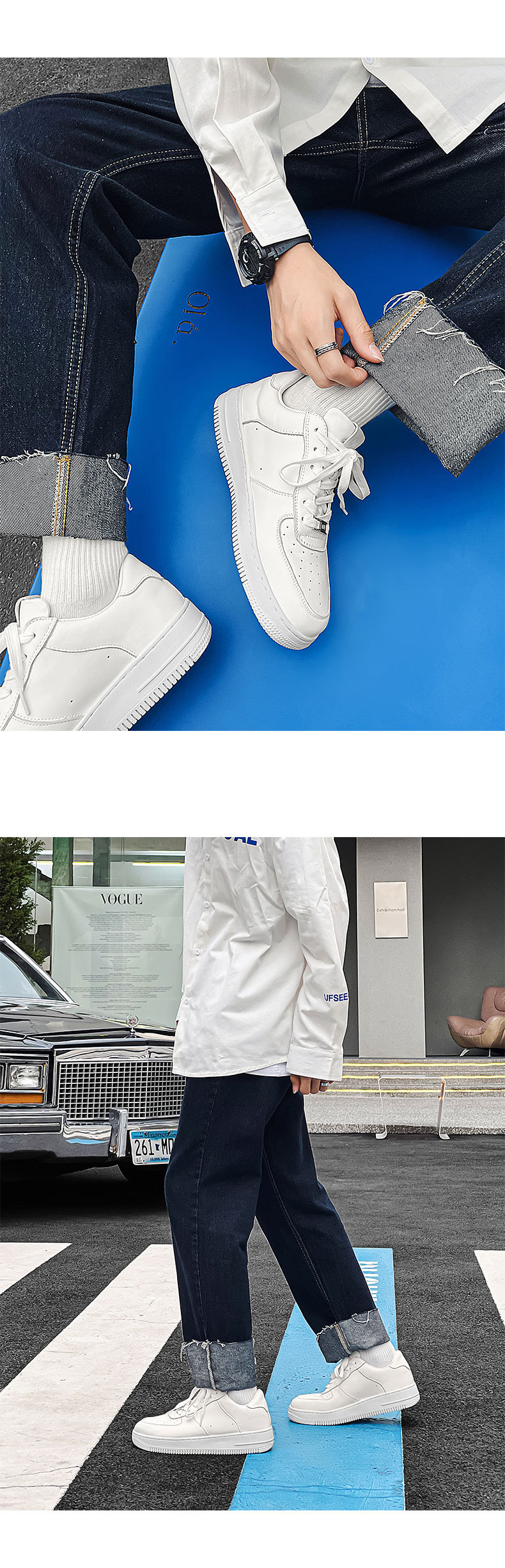 Kleine weiße große Größe 2024 neue Sport-Freizeitschuhe, beliebte Air-Board-Schuhe für Herren_voghion.com