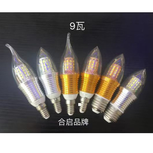 bombilla led cabeza de luz casera fuerte 12w16w lámpara de maíz E12 tornillo inteligente tricolor vela luminosa lámpara candelabrera
