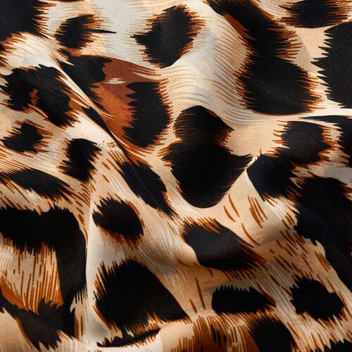 Summer leopard print chiffon sunshading coat with pearl buttons beach robe swimsuit coverall