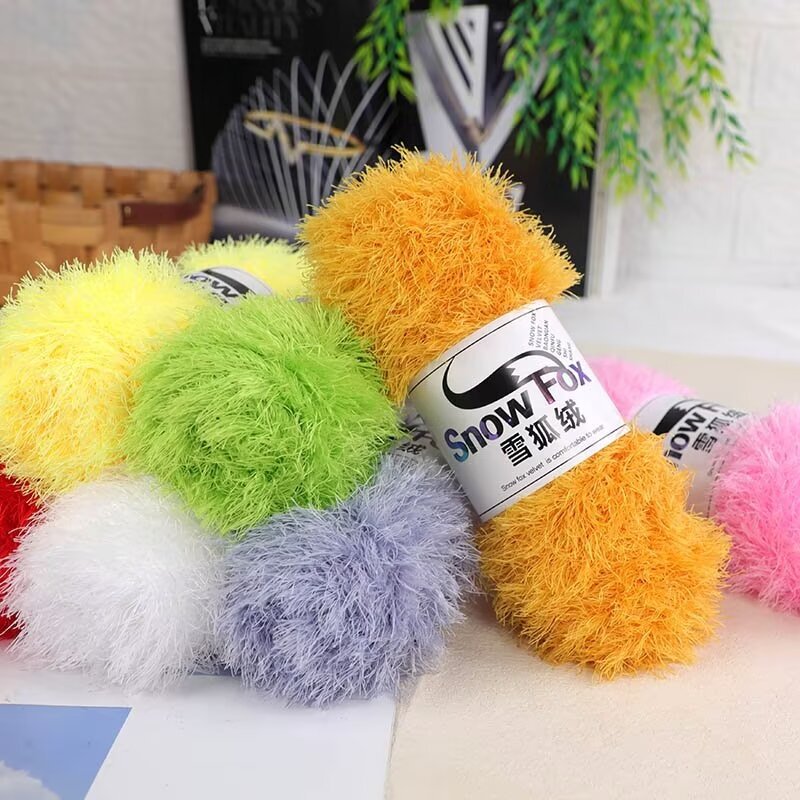 Wholesale long-haired snow fox fleece line phoenix coral fleece towel fur handmade scarf coat wool