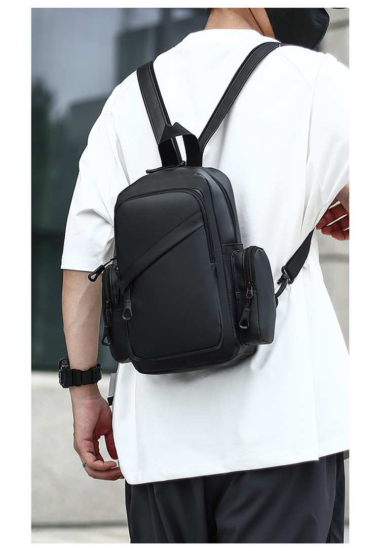 New business men's backpack, water-resistant, suitable for both shoulder and single shoulder, cross-border Oxford fabric men's computer backpack undefined