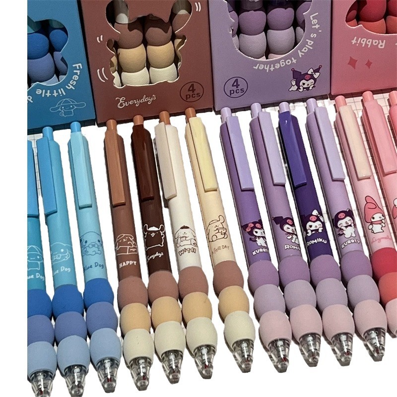 Cute bolígrafo esponja ins viento alto valor de la cara estudiante bolígrafo de corazón de la niña bolígrafo esponja empalme bolígrafo de carbono negro