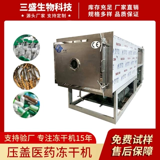 10平方压盖型药品冻干机中药药液冷冻干燥设备疫苗粉制剂冻干设备