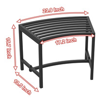 美式乡村风格户外篝火凳，黑色简约单人凳