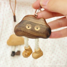 木小小手工木雕原木小云朵Q版办公室桌面摆件车载挂饰创意 送礼物