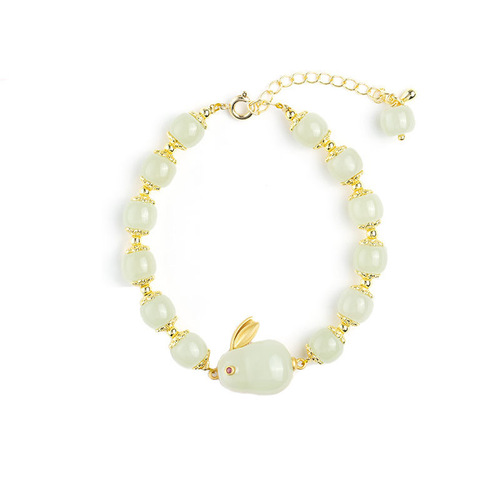 Five Elements Missing Gold, Complement Gold Lucky Gold Bracelet for Men and Women, White Energy Multi-Bead Necklace, Balancing Accessory
