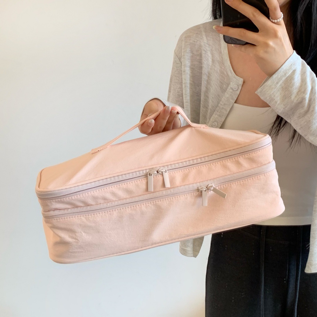 Portable Household Bag, Large Capacity Handheld Double-Layer Hair Dryer And Curling Iron Organizer Storage Bag_maomaolike.com