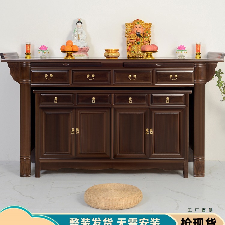 Solid Wood Offering Table, Buddhist Altar, Home Incense Table, New Chinese Style Tribute Table, Offering Table, Cabinet, Buddhist Table, Modern and Simple