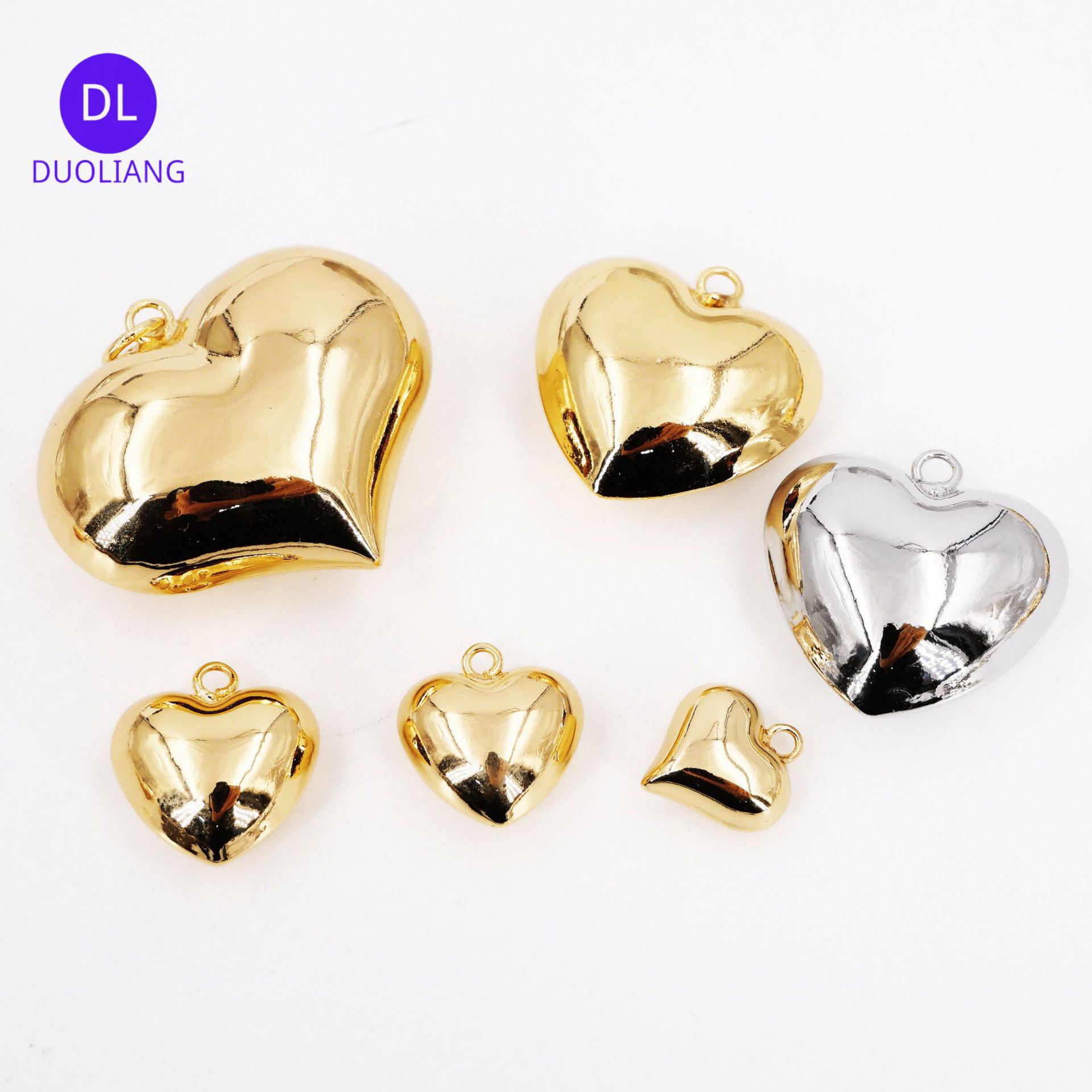 Copper three dimensional glossy polishing cloth heart-shaped