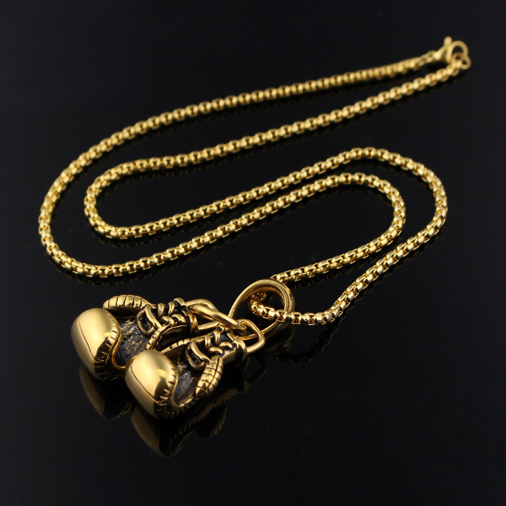 Alloy Material Hip-hop Retro Solid Color Alloy Plating Gold Plated Unisex Pendant Necklace