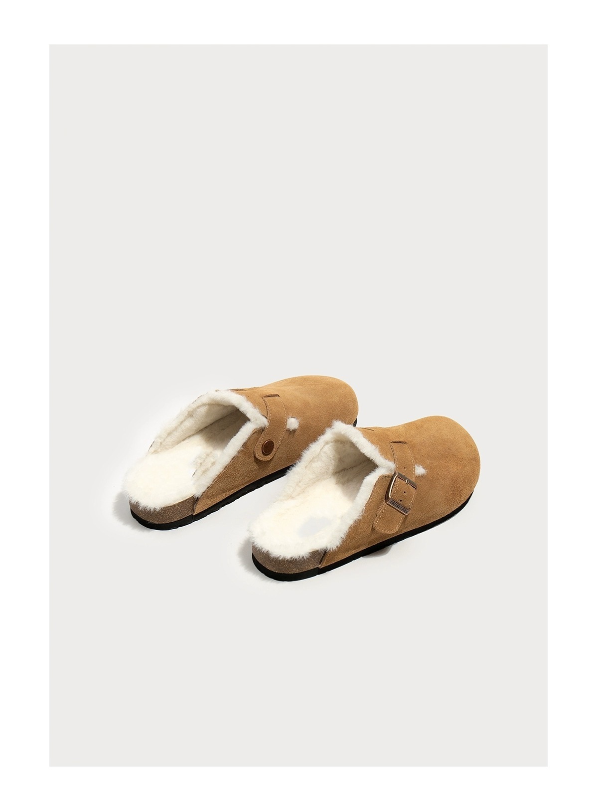 Scarpe da interni comode pantofole traspiranti da camera da letto a punta aperta in peluche da donna_voghion.com