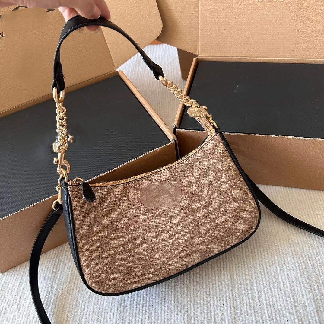 Kou Jia nuevo bolso de axila de luna nueva Teri24 bolso de mahjong de cadena de presbicia retro bolso de hombro de todo fósforo de moda