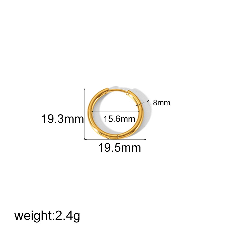 Ventas transfronterizas de moda simple de orejas de acero de titanio 18k de oro no se desvanece orejas joyas de orejas de acero inoxidable para mujeres