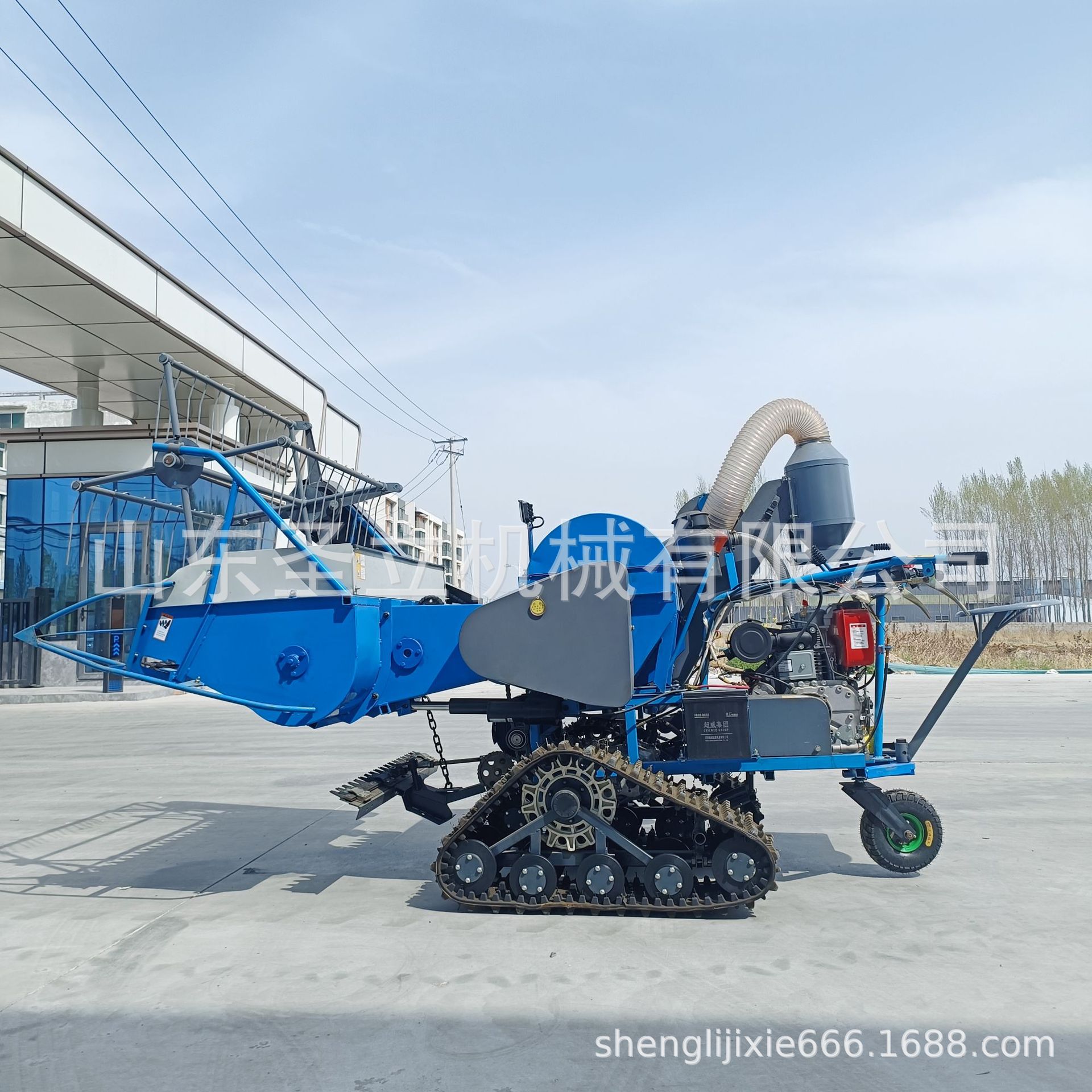 小麦割幅可乘坐式防陷履带联合195型号水稻收割机1米脱粒农机