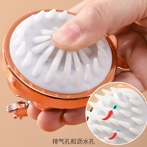 Silicone Scalp Massage Hair Brush with Acupressure Technology, Handheld Home Use Shampoo Brush, Direct Manufacturer Supply