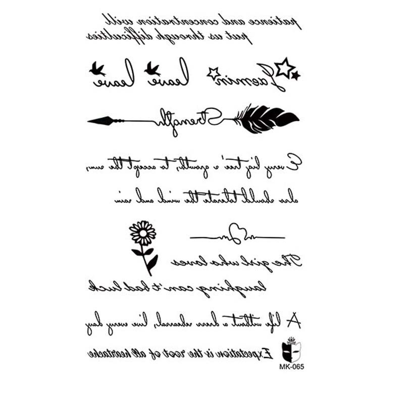 Animal blanco y negro desechable pegatinas de tatuaje belleza pegatinas de tatuaje moda estética patrón de personalidad dama pegatinas de tatuaje