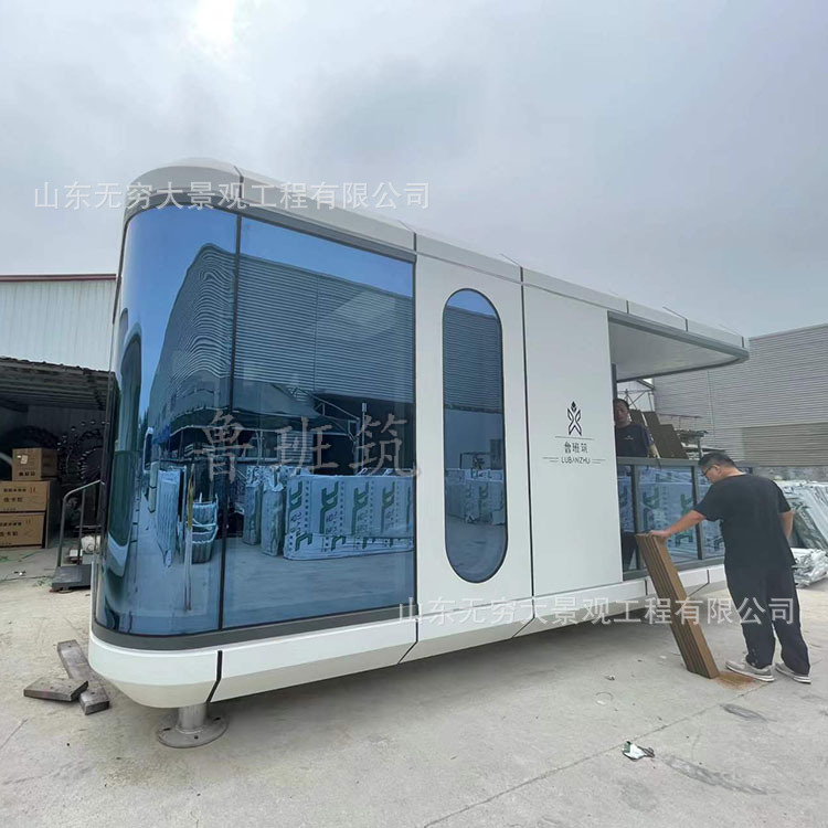 Nueva cabina de hotel móvil al aire libre espacio cápsula B & B equipo turístico lugar escénico inteligente cielo estrellado vista cabina de cristal