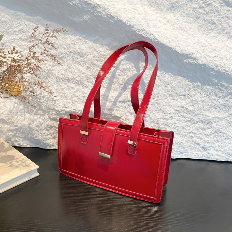 2024 otoño nuevo estilo retro tendencia de viaje bolso cuadrado minimalista diseño de moda personalidad brazalete bolso de hombro