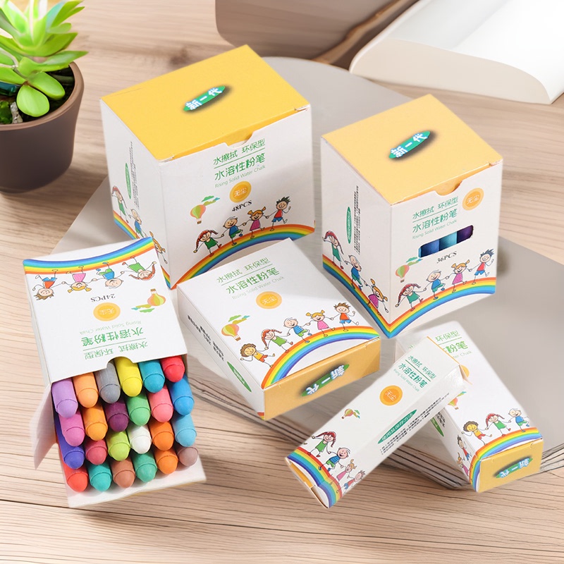 Factory wholesale water-soluble chalk color dust-free blackboard graffiti non-dirty hand baby painting erasable solid chalk