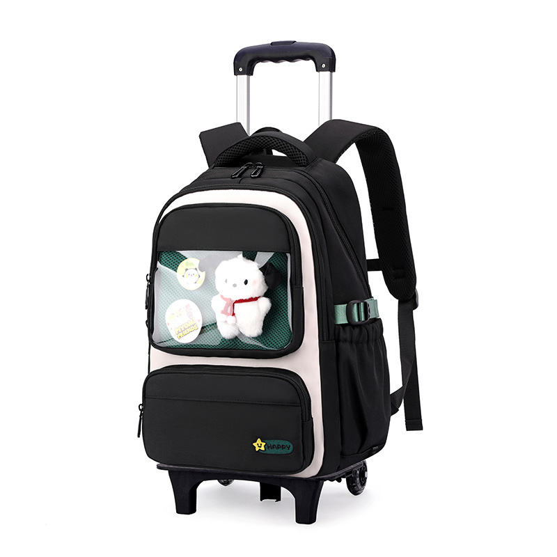 Mochila de tracción de peces naturales para estudiantes de primaria de grado 3 - 6 estudiantes de secundaria de gran capacidad pueden subir escaleras para desmontar la tracción del estudiante