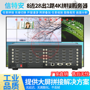 8-in-28-out multi-screen splicing processor splicing screen controller Image pre-monitoring and display seamless switching matrix 4K