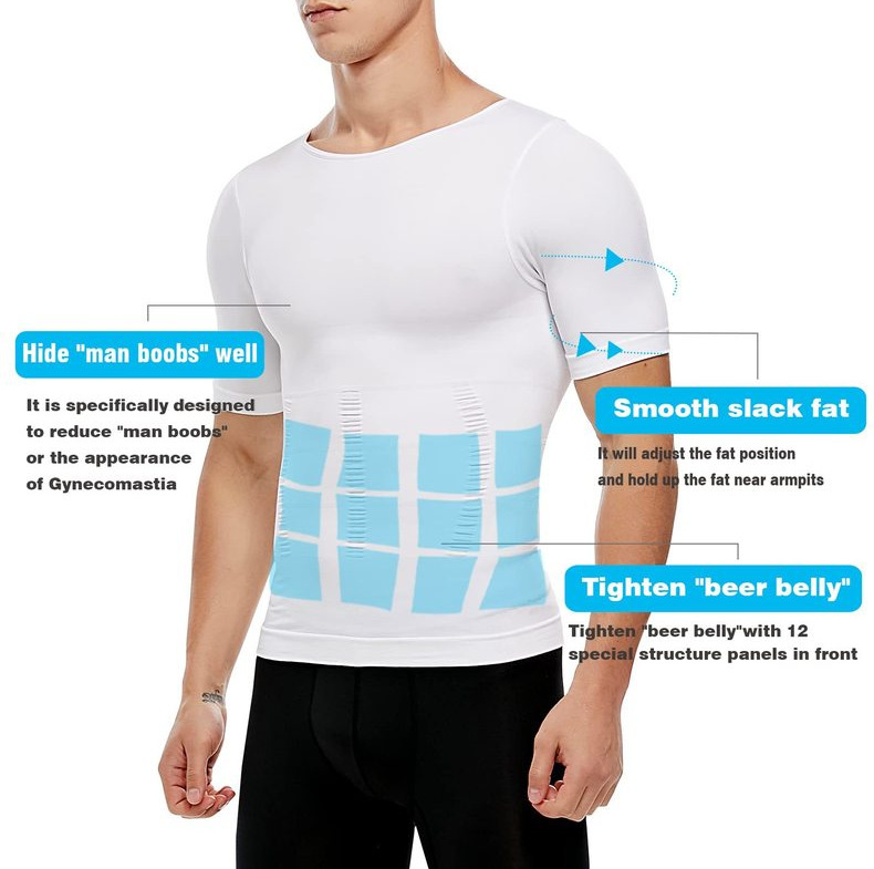 Herren Kompressions Unterhemd Mit Brustbinder Bauchweg Effekt_voghion.com