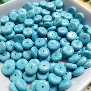 Authentic hubei natural turquoise spacer text play accessories bracelet beads diy handmade loose beads wholesale spacer set.