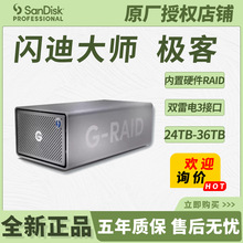 适用闪迪大师极客24TB/36TB企业级桌面移动硬盘2盘位磁盘阵列高速