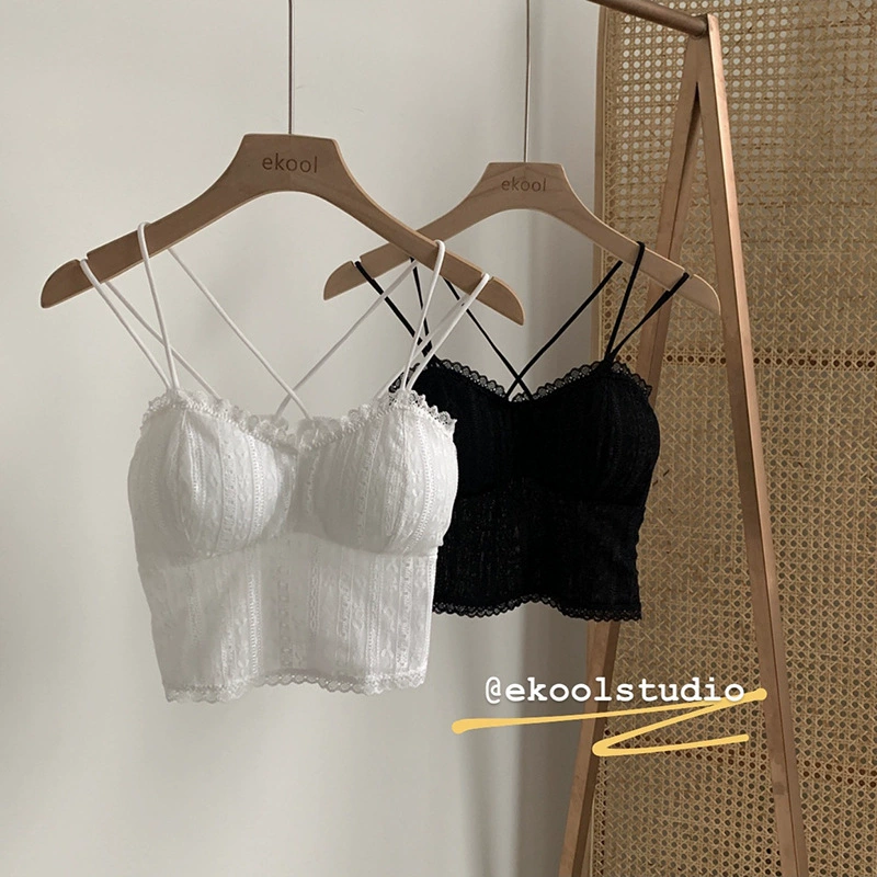 Кружевная кружевная камзол, женская летняя внутренняя одежда, верхняя одежда, красивое нижнее белье в Корейском стиле, нижнее белье, топ с нагрудной подкладкой