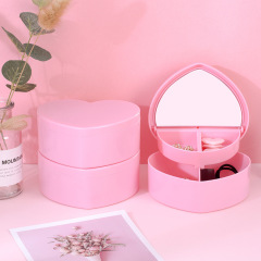 Pink Girl Heart Storage Box Decor Desk Jewelry Box Cherry Blossom Star Love Storage Box Double Layer Storage Box