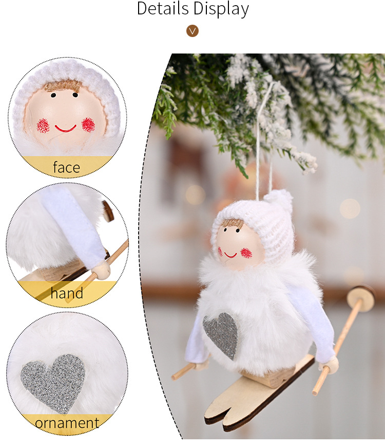 Wholesale Christmas Plush Ball Doll Pendant Decoration Nihaojewelry display picture 13