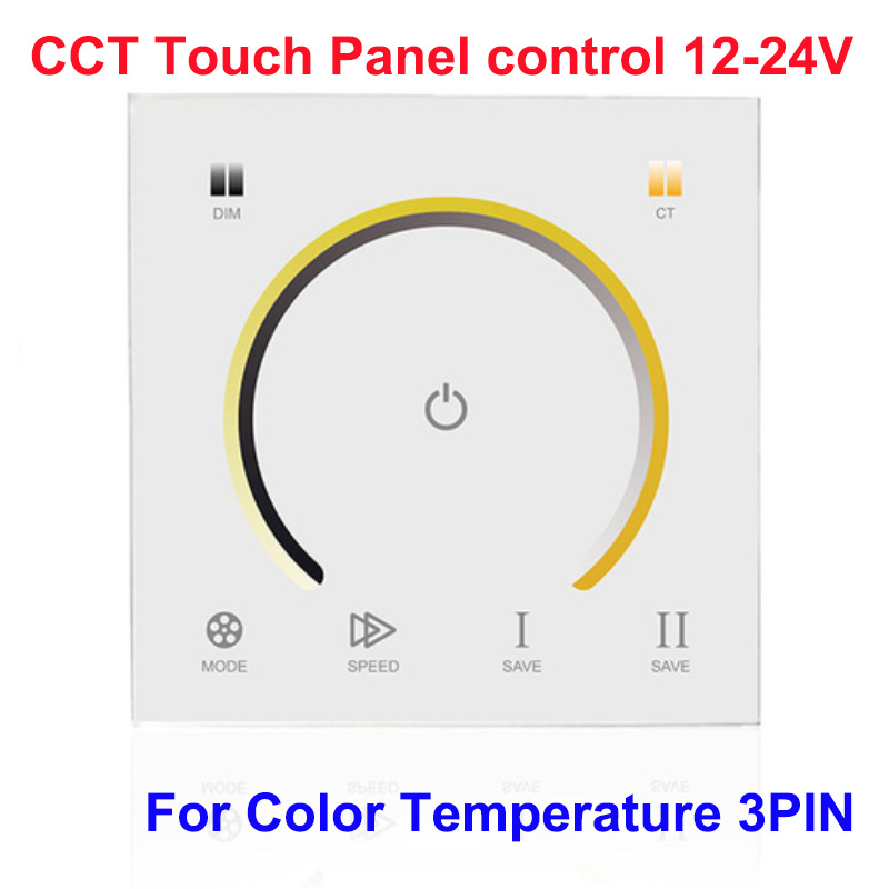 우수한 흰색 1개 - [86 패널 터치 3] 2색 + 흰색 따뜻함★【CCT】디밍★유리 ±1%