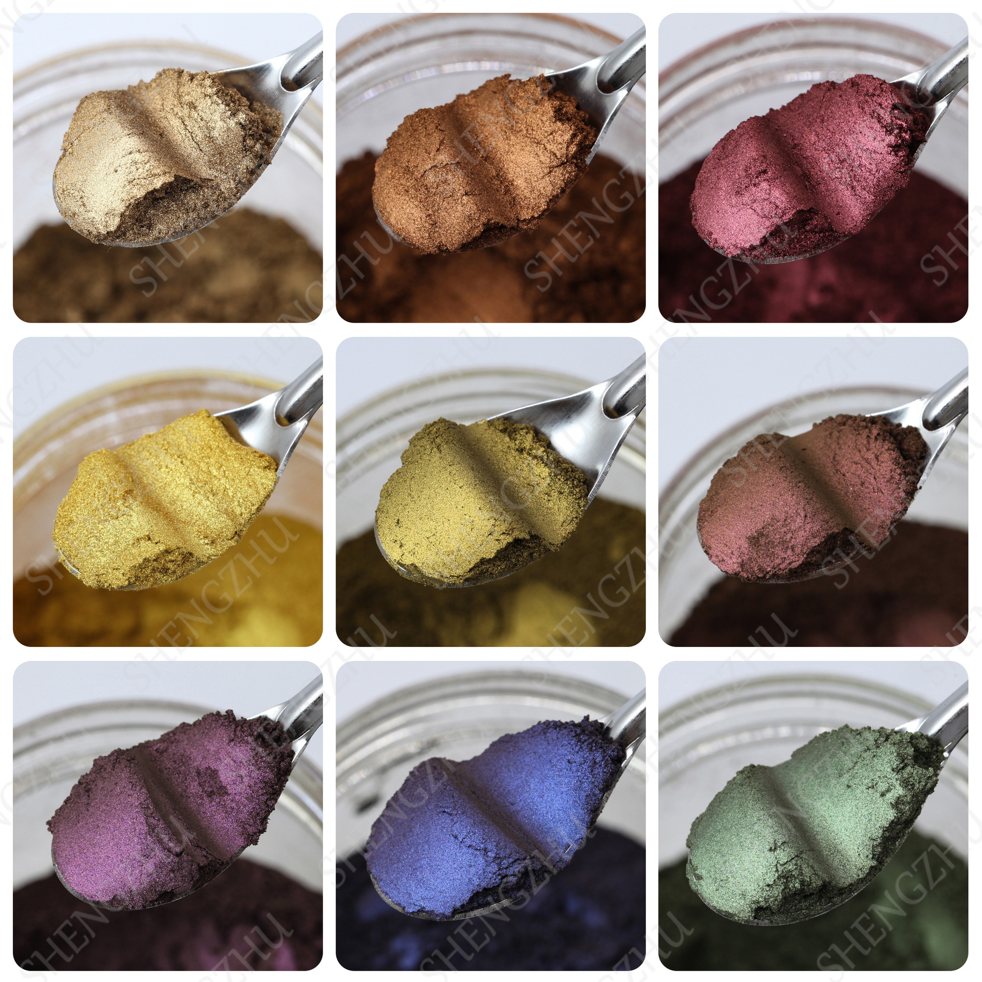 化妆品级彩色珠光粉 彩妆工艺品油墨印刷涂料喷漆蜡烛滴胶颜料