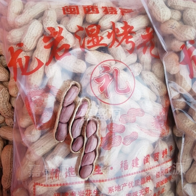 龙岩湿烤花生福建特产闽西紫衣带壳水煮下酒菜新货炒货一件批发邮|undefined