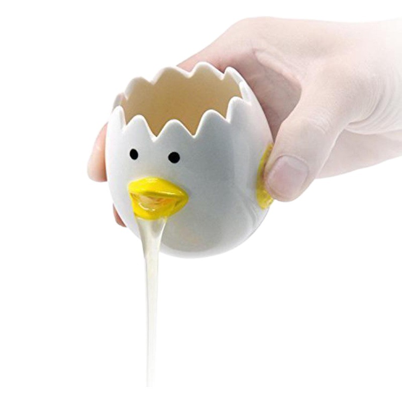 Cute Chick Ceramic Egg White Separator Creative Egg Separator Egg Yolk Protein Separator Filter Baking Tool