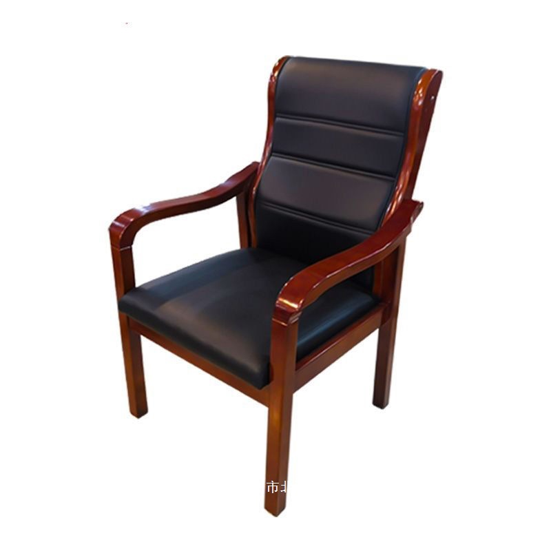Fábrica directa silla de oficina de madera sólida silla de conferencias silla de madera silla de ajedrez silla de cuero cuatro patas mahjong