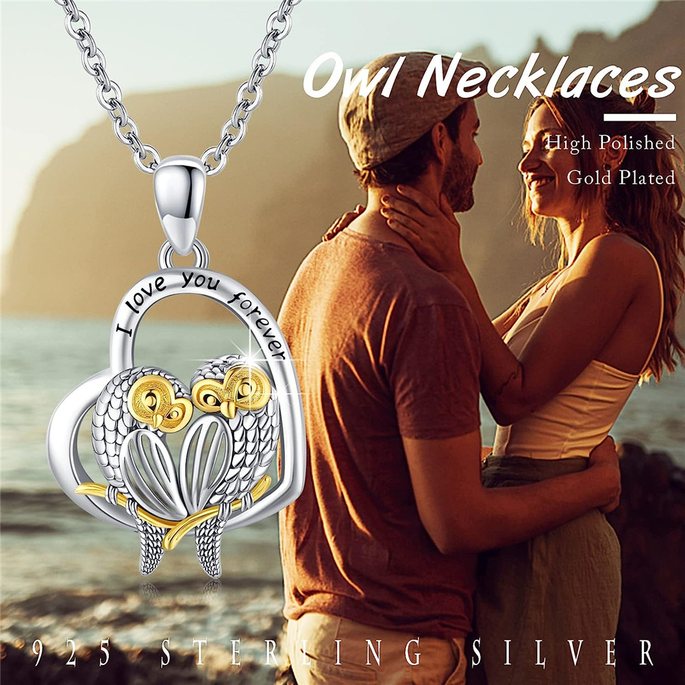 Karšto pardavimo mielas pelėdos pakabukas-vėrinys, madingas ir universalus poros gyvūnų papuošalų aksesuaras, dovana_voghion.com