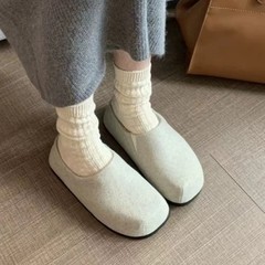 厚底勃肯鞋女2024新款秋冬季加絨毛毛鞋包頭勃肯半拖