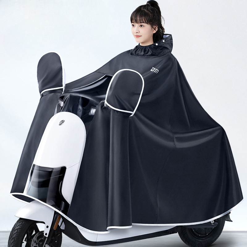 Electric Scooter Raincoat, Enlarged and Thickened, Men's and Women's Long Style, Full-Body Storm-Proof, for Bicycles and Motorcycles, Zhiyun