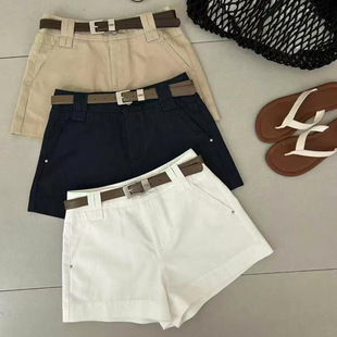 Yanse Color White Tencel Cotton Shorts Women's Summer Outer Wear 2025 New Classy Denim Pants