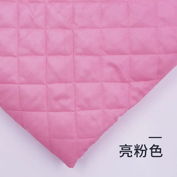 Bright-pink corded quilted cotton