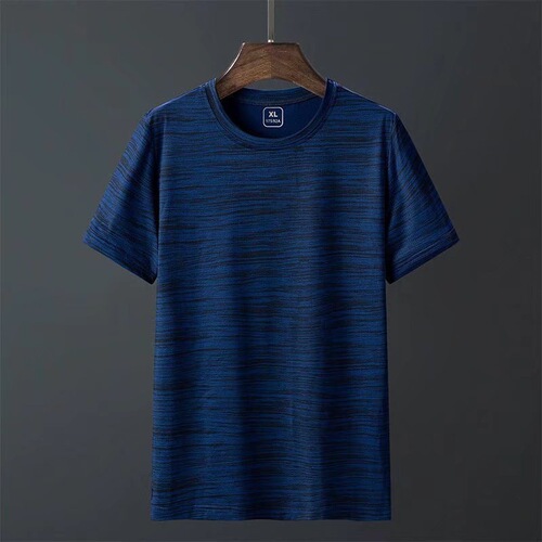 Men's Summer Thin Loose Plus Size Round Neck Speed Dry Sport Casual Half Sleeve T-Shirt