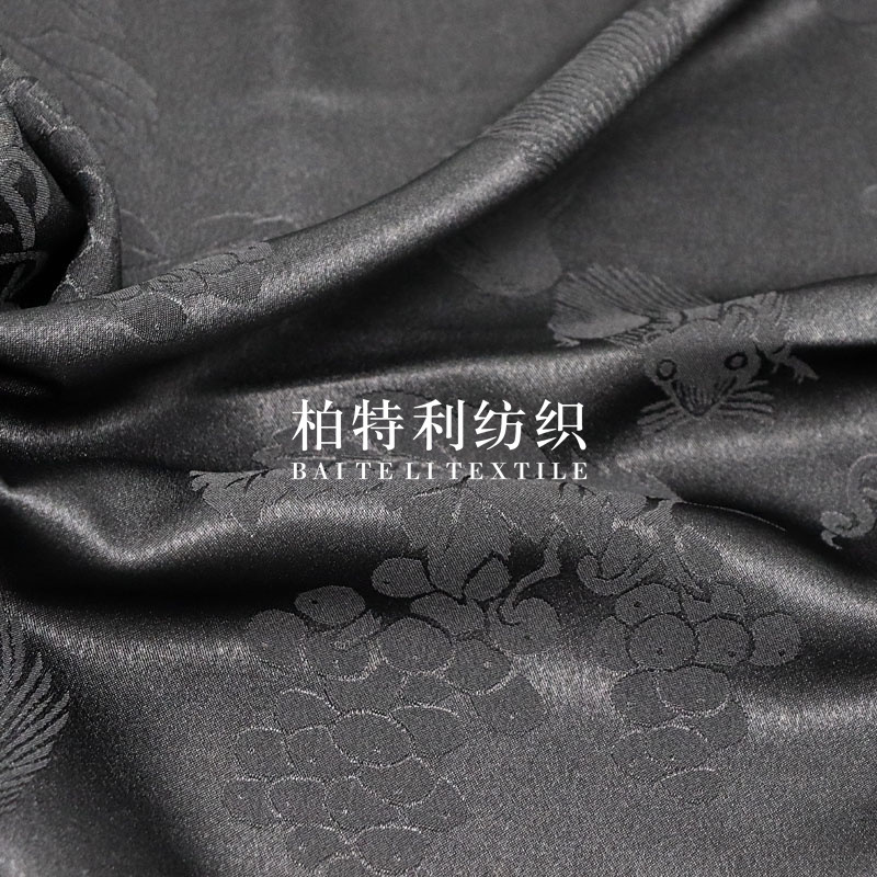 仿醋酸金鼠提花面料梭织仿人丝布料衬衫女装汉服旗袍新中式春夏