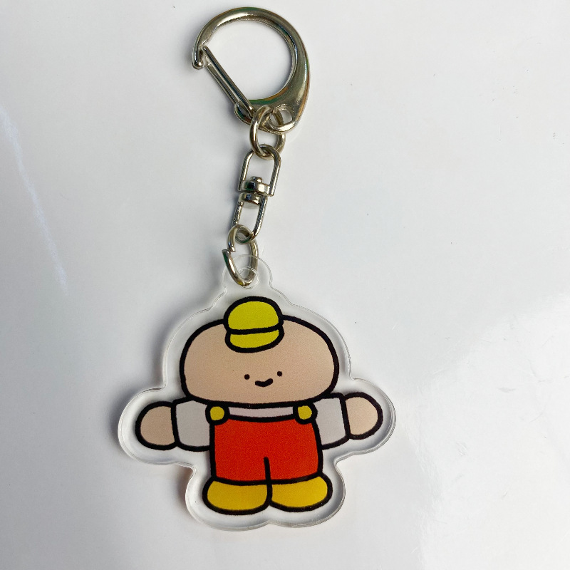 厳選された新しいアクリルキーホルダー両面かわいい漫画子供っぽいカップル親友バッグジュエリーペンダントギフト|undefined